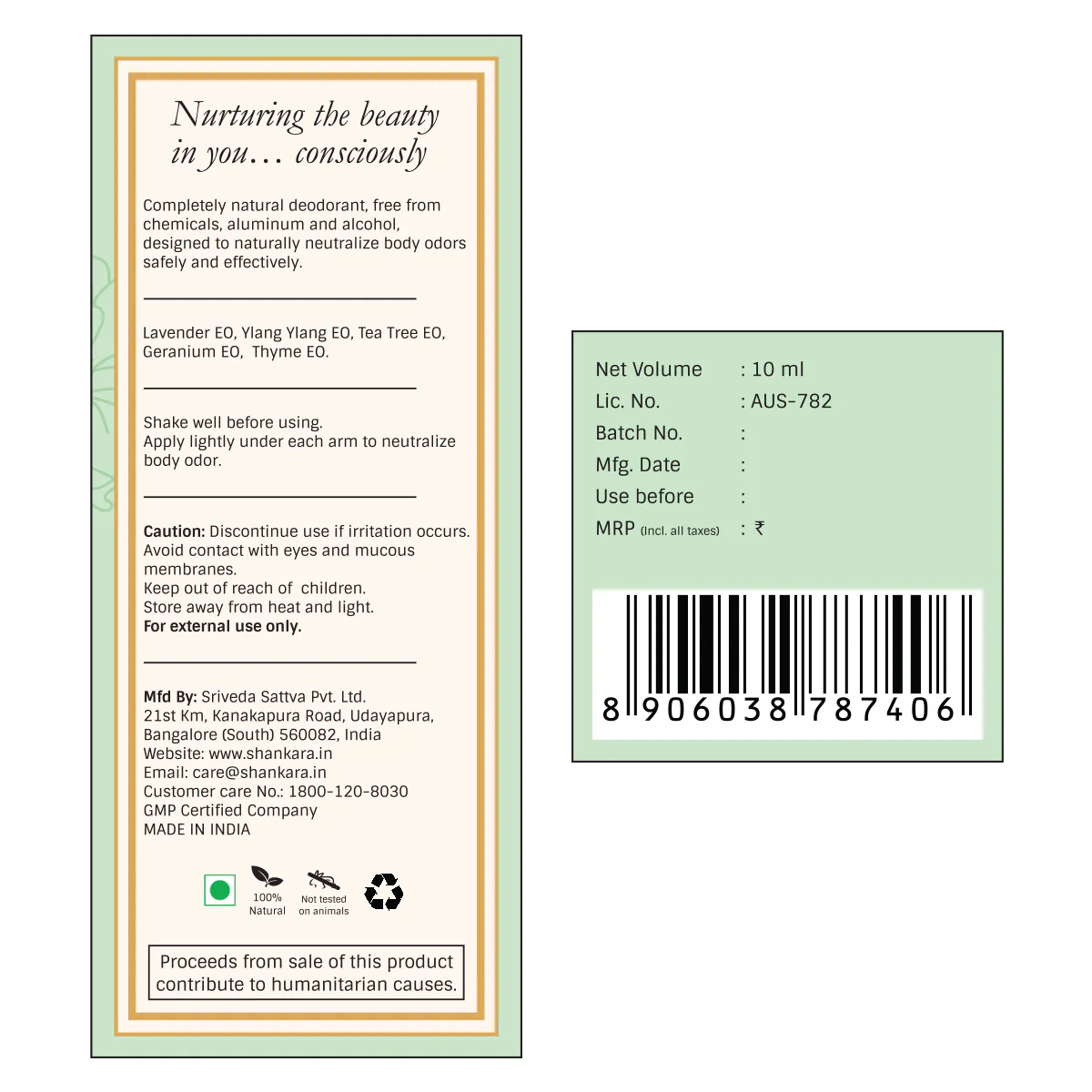 Aura Essential Oil Deodorant - Geranium & Ylang Ylang, 10 ml by Shankara - Image 7