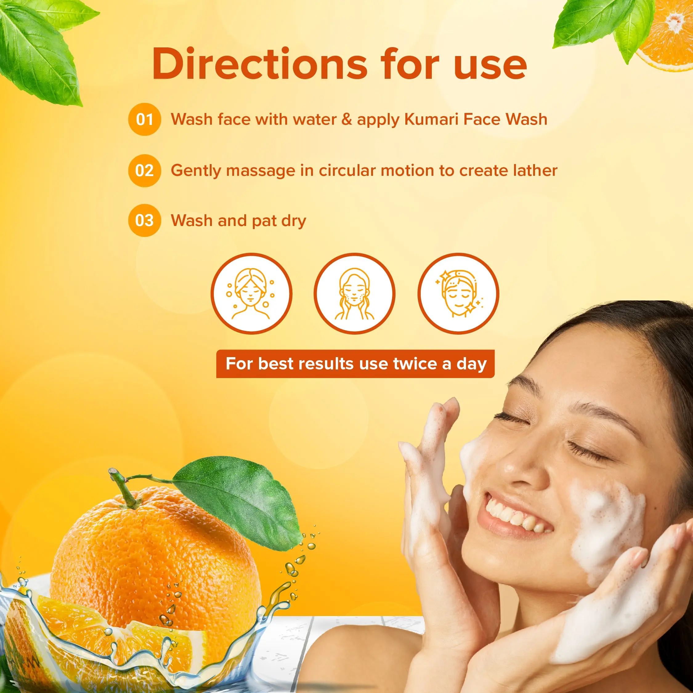Orange Face Wash - Feel of Freshness, 60 ml - Image 6