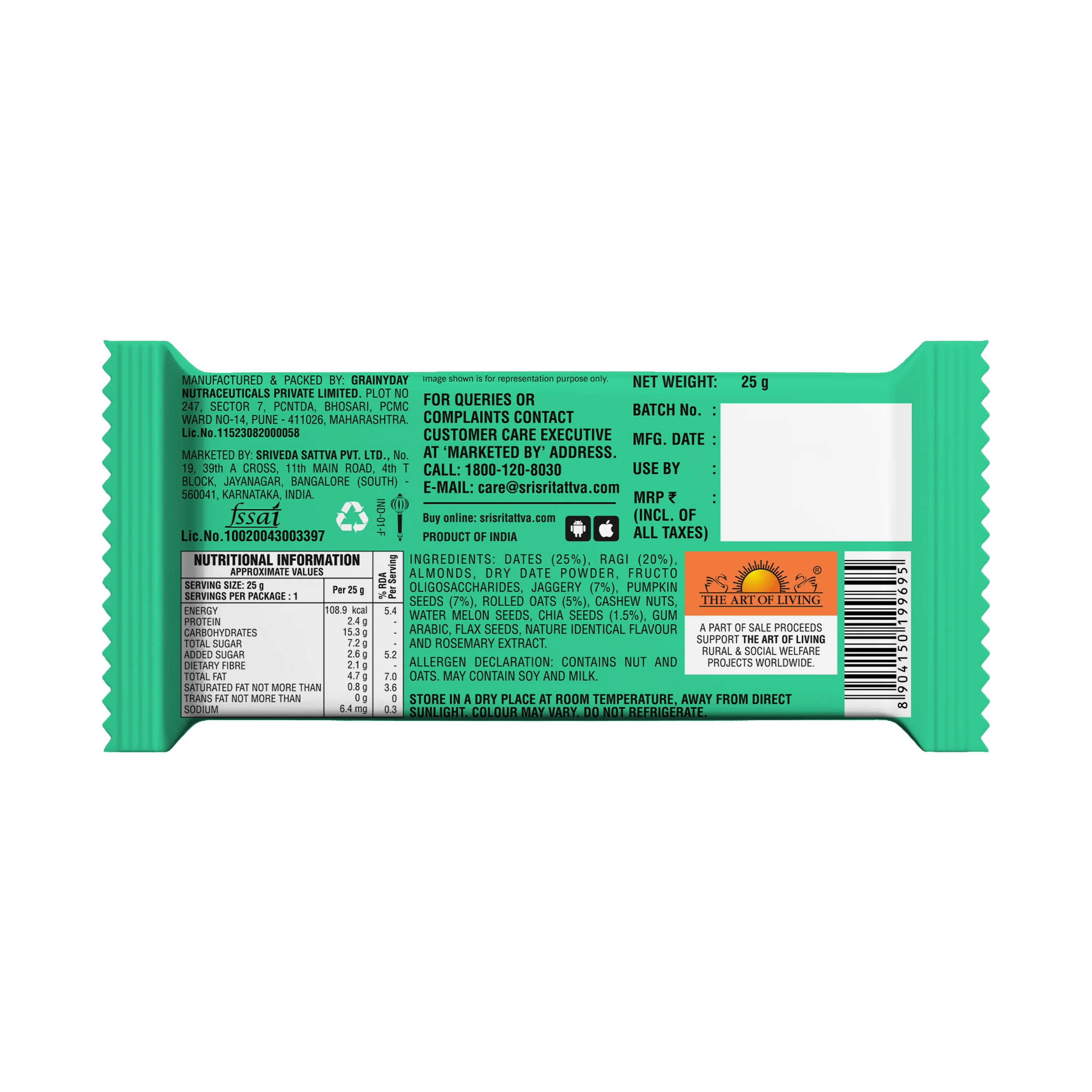 TRUE CREW - Dates Ragi Bar, 25 g - Image 8